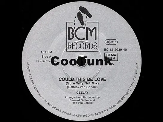 Ceejay - Could This Be Love (12  Sure Why Not Mix 1987)