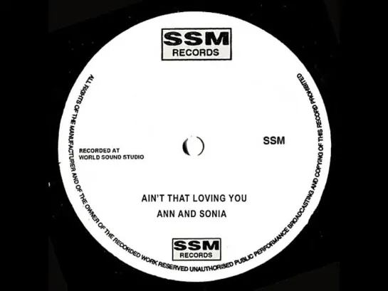 Ann And Sonia  -  Aint That Loving You