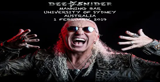 DEE SNIDER - 2019-02-01 - Manning Bar Sydney, Australia