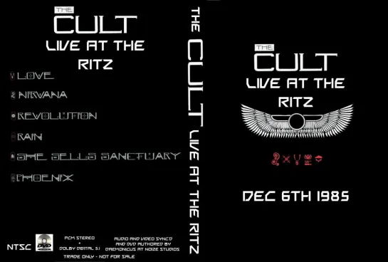 The Cult Live At The Ritz Dec 6th 1985 NY,