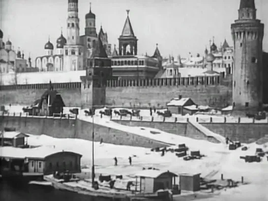 Москва 1908 год. Кремлевская набережная. Старая кинохроника.