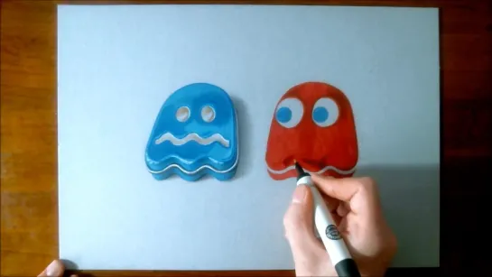 PacMan Ghost Drawing.