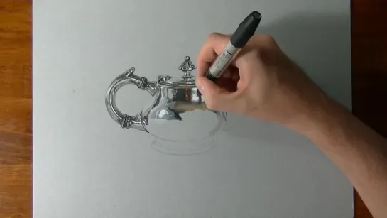 How I Draw a Realistic Teapot.