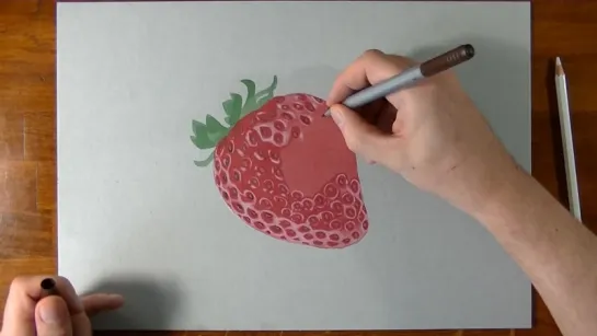 How I Draw a Strawberry 3D Illusion Drawing.