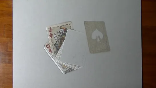 Drawing Time Lapse Red Dead Redemptions Playing Cards 3D Art.