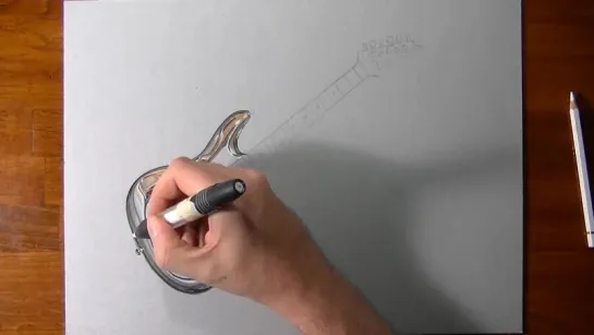 Drawing Time Lapse Joe Satrianis Guitar.