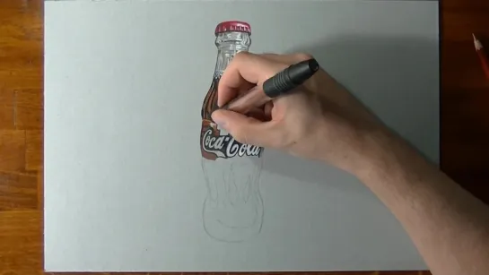 Drawing a Coca-Cola Contour Bottle.