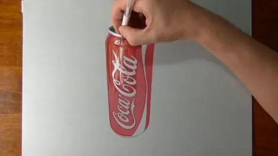 How I draw a coca cola slim can