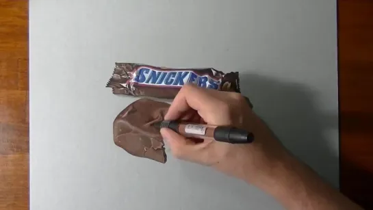 How to draw a Snickers bar.