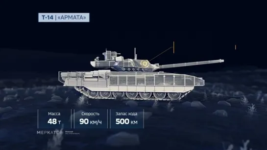 Многоцелевой танк Т-14 на гусеничной платформе Армата