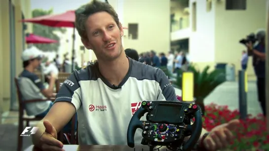 F1 insight Romain Grosjeans steering wheel guide