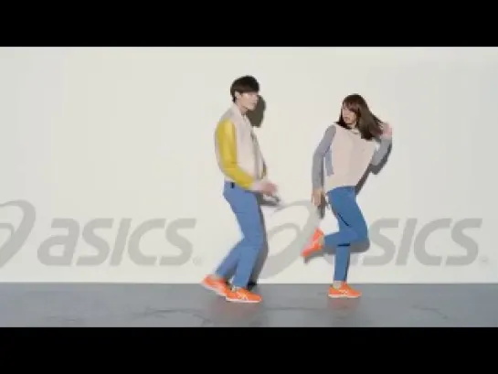 Ha Ji Won & Lee Jung Suk - Dancing with Asics G1 Orange shoes 02.27.2013