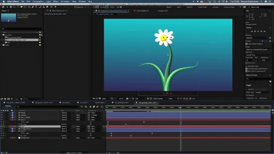 Создаем растущий цветок в After Effects