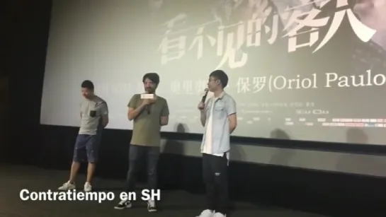 2017.9.10 Un día grande: Contratiempo se estrena en China! El director Oriol Paulo @uripaulo es super guay! Jiji como un fan de