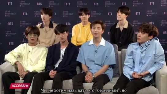 RUS SUB 180518 BTS про свои любимые физические особенности и фиолетовую ленту, которую фанаты организовали в LAX