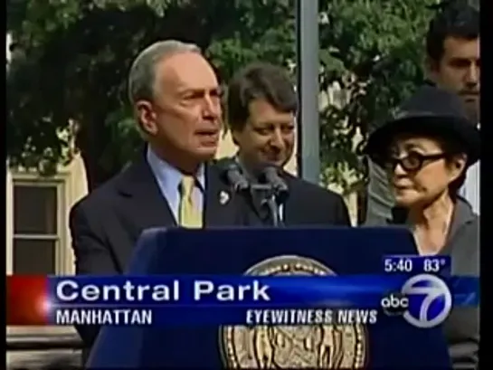 LENNONYC free screening in Central Park on Lennon's 70th Birthday