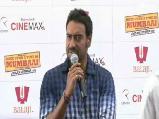 Emraan Hashmee and Ajay Devgan promotes Once upon a time in Mumbai