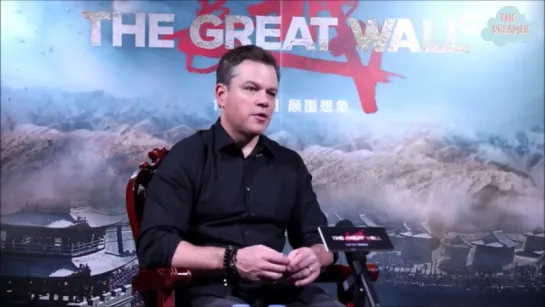 161220 Matt Damon Once Again Compliments Luhan on His Acting in《长城》The Great Wall