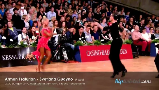 Армен Цатурян - Светлана Гудыно. GOC Stuttgart 2014, WDSF Grand Slam latin. Ча-ча-ча