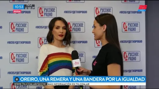 Natalia Oreiro viajó a Rusia, donde prohíben la propaganda homosexual