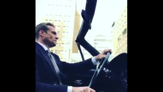 Gabriel Macht from set season 7 Suits