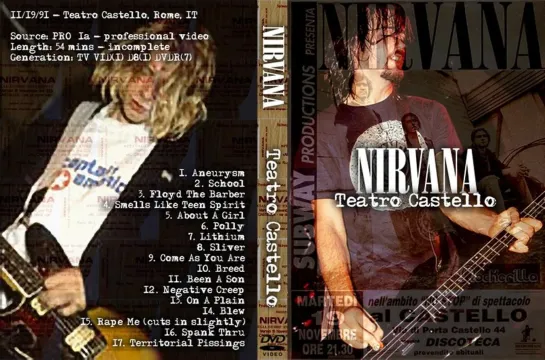 Nirvana - Rome, IT (1991)