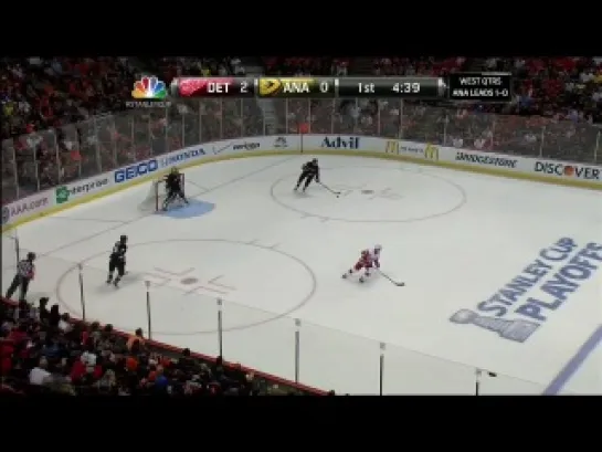 NHL Playoffs 2013 / West / 1-st round / Game 2 / Detroit Red Wings @ Anaheim Ducks