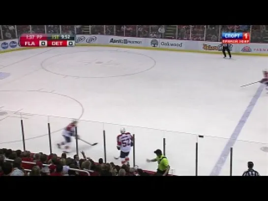 NHL 2011-2012 / RS / Florida Panthers @ Detroit Red Wings / Спорт 1 (01.04.2012)