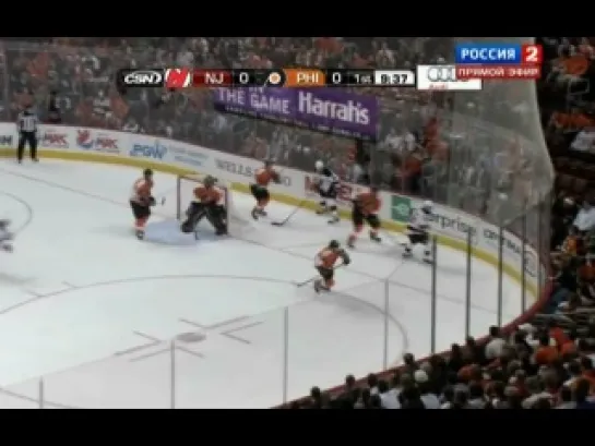 NHL 11/12, RS: New Jersey Devils vs Philadelphia Flyers / Россия 2 (13.03.2012)