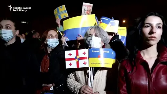 Thousands Of Georgians Protest Russias Invasion Of Ukraine