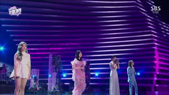 181225 Bomi (Apink) x Moonbyul (Mamamoo) x Eunha (GFRIEND) x Dahyun (TWICE) - 꽃길(Flower Road) 181225 @SBS Gayo Daejun