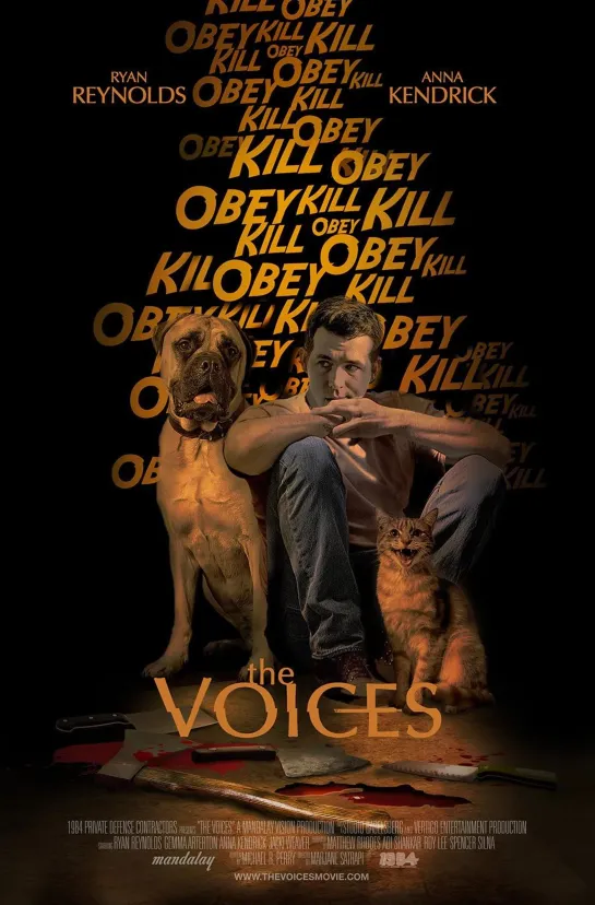 Голоса (The Voices) (2014) / США. Чёрная комедия, Криминал, Триллер.