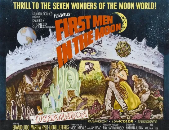 Первые люди на Луне (First Men In The Moon) (1964) / Великобритания. Приключения, Фантастика.