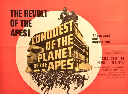 Планета обезьян 4: Покорение планеты обезьян (Conquest of the Planet of the Apes) (1972) / США. Боевик, Триллер, Фантастика.