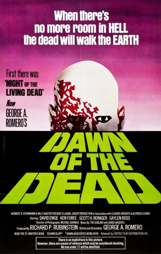 Рассвет мертвецов (Dawn Of The Dead) (1978) / США. Драма, Ужасы.