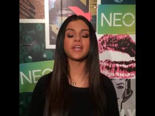 Here's a quick Vine from @selenagomez to you! We're backstage at #NEOrunway !