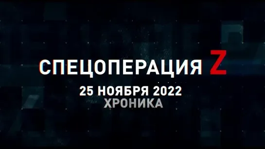 Спецоперация Z хроника главных военных событий 25 ноября