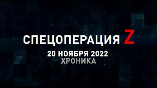 Спецоперация Z хроника главных военных событий 20 ноября