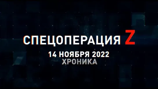 Спецоперация Z хроника главных военных событий 14 ноября