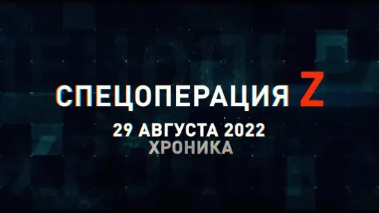 Спецоперация Z хроника главных военных событий 29 августа