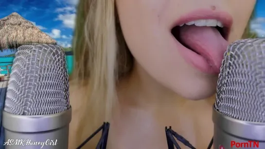 HoneyGirl ASMR - Licking the microphones