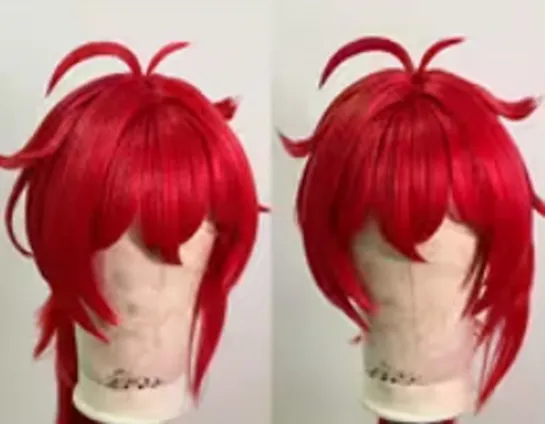 Diluc wig tutorial