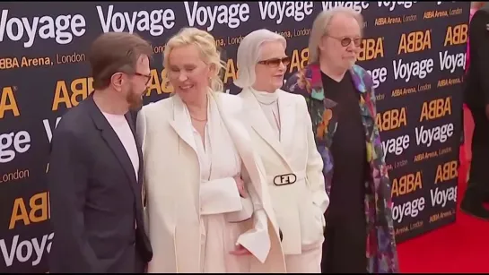 ABBA together at the "ABBA Voyage" show premiere, London, ABBA Arena, 2022 may 26