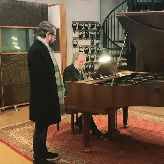 Benny & Björn at the "Atlantis" ("Metronome") studios, Stockholm (1 March 2022)