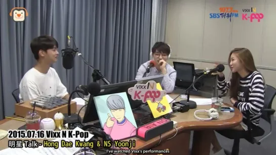 `RADIO:CUT` 150716 | NS Yoonji mentioning BTS on Vixx N K-pop