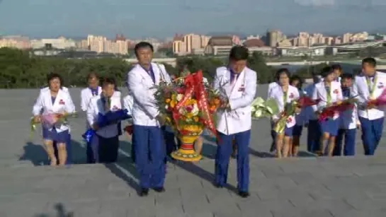 DPRK Olympic Players Team Back Home