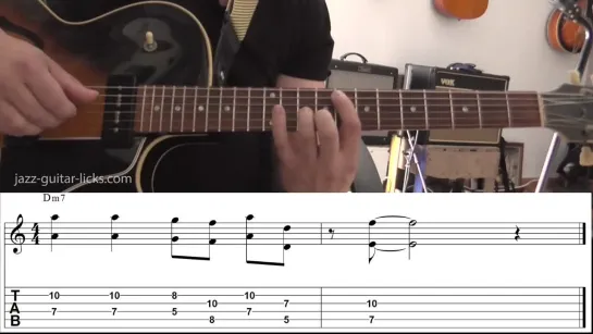 10 Minor Jazz Guitar Octave Licks For Beginners (Dm7)