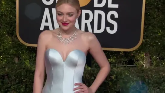 Silver siren Dakota Fanning rules 2019 Golden Globes red carpet