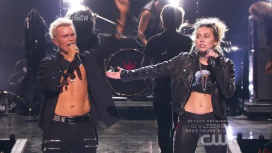 Billy Idol & Miley Cyrus "Бунтарский клич" (iHeartRadio Music Festival) 2016