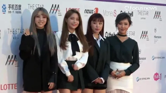 [VIDEO]161116 MAMAMOO на красной ковровой дорожке Asia Artist Awards 2016